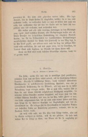 4. Goethe. (No. 38. Mittwoch 13. Februar 1833.)
