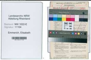 Entnazifizierung Elisabeth Emmerich , geb. 01.01.1908 (Kindergaertnerin)