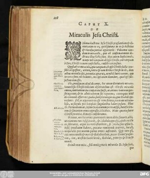 Caput X. De Miraculis Iesu Christi.