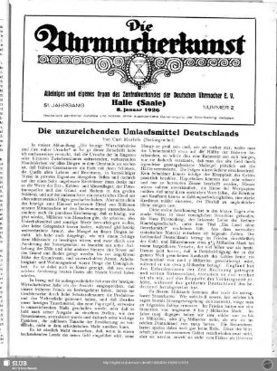 Die unzureichenden Umlaufsmittel Deutschlands