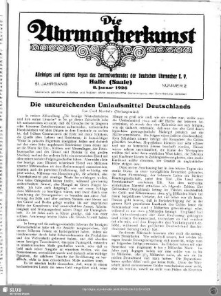 Die unzureichenden Umlaufsmittel Deutschlands