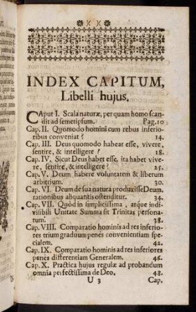 U3r-U6v, Index Capitum, Libelli hujus.