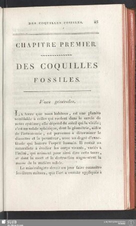 Chapitre premier. Des coquilles fossiles