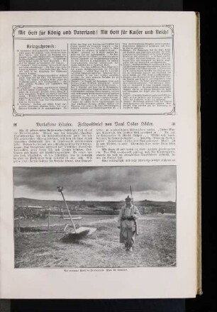 Verlassene Häuser. Feldpostbrief