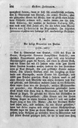 58. Der heilige Vincentius von Paulus. (1576 - 1660.)