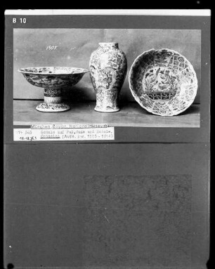 Schale auf Fuß, Vase und Schale