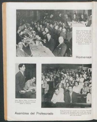 Homenaje. - Asamblea del Profesorado