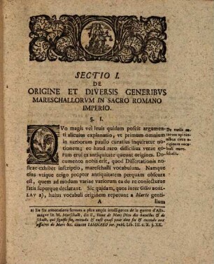 Dissertatio Iuris Publici Inauguralis De Iurisdictione Mareschallorum In Sacro Romano Imperio