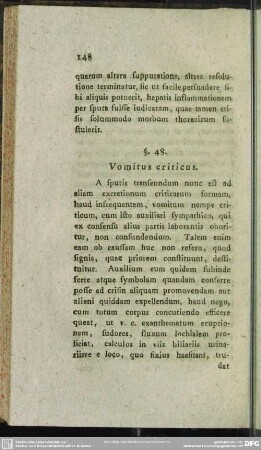 §. 48. Vomitus criticus