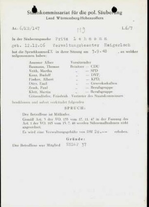 Lehmann, Fritz