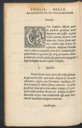 Phillip. Melan. Argumentum In Phormionem.