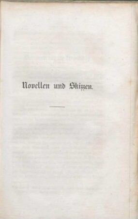 Novellen und Skizzen.