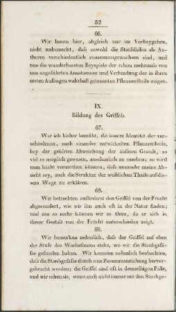 IX. Bildung des Griffels. / IX. Formation du Style.