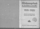 Wohnungsbuch für Frankfurt an der Oder 1919-20