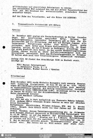 8. Transnationale Solidarität mit KDVern