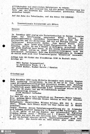 8. Transnationale Solidarität mit KDVern