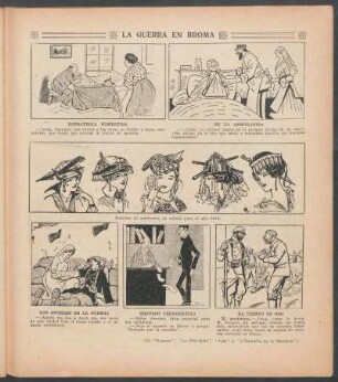 La guerra en broma - [Viñetas cómicas]