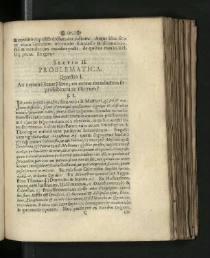 Sectio II. Problematica