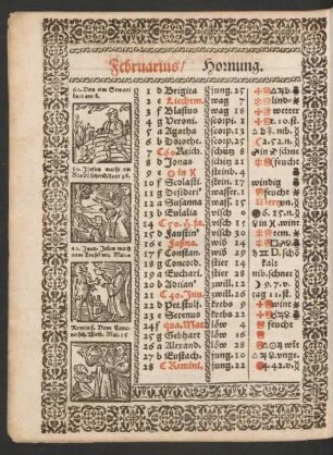 Februarius/ Hornung.