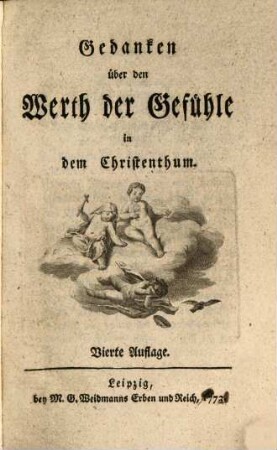 Gedanken über den Werth der Gefühle in dem Christenthum