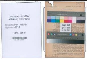 Entnazifizierung Josef Hahn , geb. 17.05.1902 (Teilhaber)
