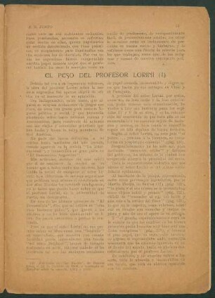 El peso del Profesor Lorini