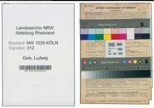 Entnazifizierung Ludwig Geis , geb. 14.12.1902 (Architekt)
