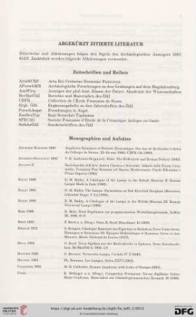 Abgekürzt zitierte Literatur
