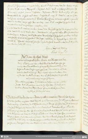 [Faszikel 35: Mandatum avocatorium Kaiser Rudolfs II. an die Stadt Braunschweig, 1602]