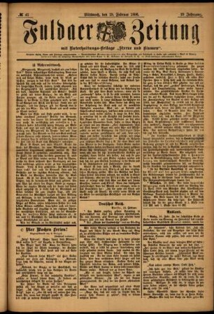 Ausgabe vom Mittwoch, den 19. Februar 1896.