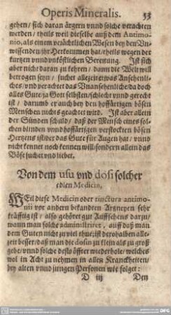 Von dem usu und dosi solcher edlen Medicin.