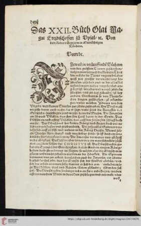 Das XXII. Buch Olai Magni Erzbischoffen zu Opsal / ec. Von dem kleinen Gewürm in Mitnächtigen Ländern