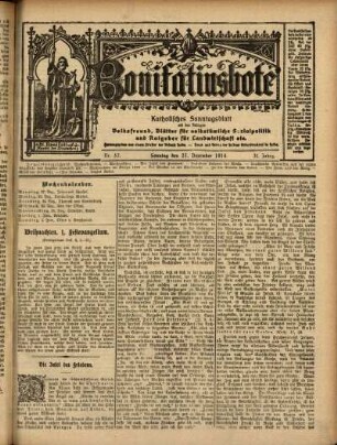 Ausgabe vom Sonntag, den 27. Dezember 1914.