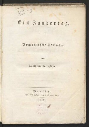 Ein Zaubertag : Romantische Komödie