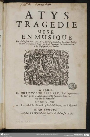 Atys : tragédie