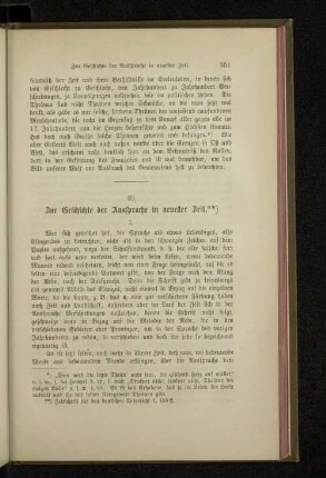40. Zur Geschichte der Aussprache in neuester Zeit.