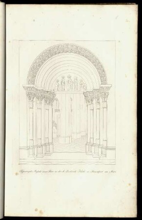 Perspectivische Ansicht einer Thüre in der St. Leonhards Kirche zu Franckfurt am Main
