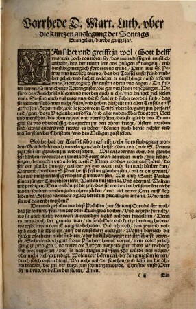 Kurtze vnd einfeltige Auslegung der Epistelen vnd Euangelien, so auff die Sontage vnd furnemisten Feste durchs gantze jar jnn der Kirchen gelesen werden : Vor die arme Pfarherrn vnd Hausvetern gestelt