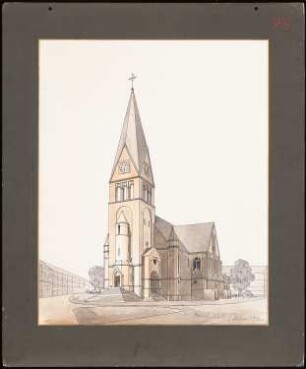 Kirche am Roßmarkt, Frankfurt/Oder: Perspektivische Ansicht