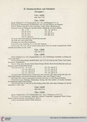 B. Handschriften mit Initialen