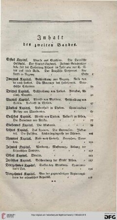 Inhalt des zweiten Bandes