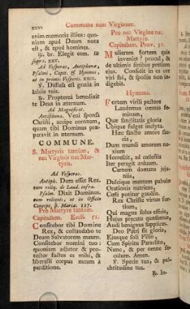 XXVI-XXXII, Commune non Virginum; ...