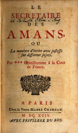 Le secrétaire des amans