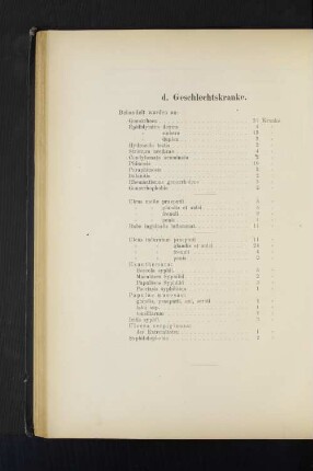 d. Geschlechtskranke.