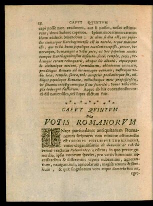 Caput Quintum De Votis Romanorum