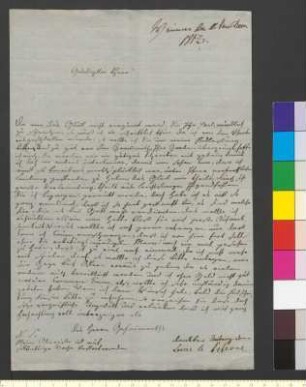 Brief von Lefevre, Luise an Goethe, Johann Wolfgang von