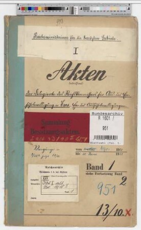 Der Delegierte des Reichskommissars für Aus- und Einfuhrbewilligung in Ems. Ein- und Ausfuhrbewilligungen: Bd. 1