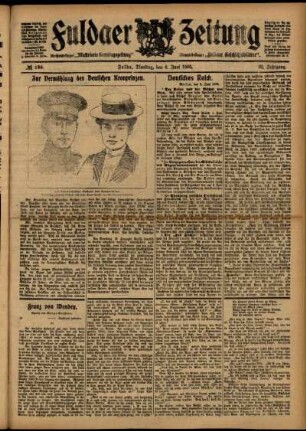 Erste Ausgabe vom Dienstag, den 06. Juni 1905.