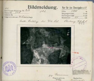 Foto einer Batteriestellung nördlich von Olschany [Weißrussland] (Luftbild)