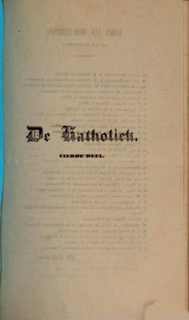 De Katholiek. 4. 1843